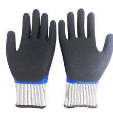 Sandy Nitrile Outer Smooth Nitrile Inner Coating Non-Slip Sandy Nitrile Gloves